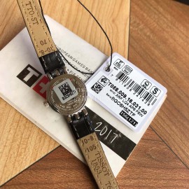 Tissot Black Leather Strap Watch For Women