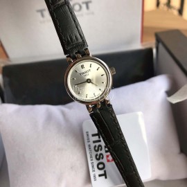 Tissot Black Leather Strap Watch For Women