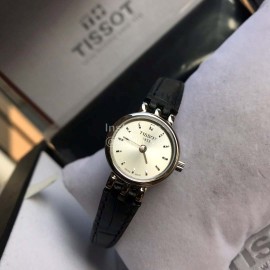 Tissot Black Leather Strap Watch For Women