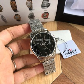 Tissot Black Dial Steel Strap Mechanical Watch For Men