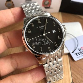 Tissot Black Dial Steel Strap Mechanical Watch For Men