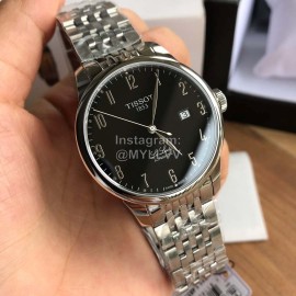 Tissot Black Dial Steel Strap Mechanical Watch For Men