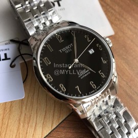 Tissot Black Dial Steel Strap Mechanical Watch For Men