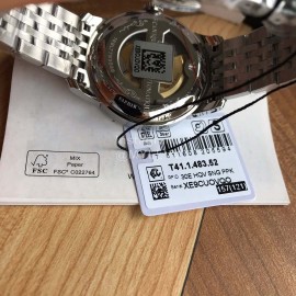 Tissot Black Dial Steel Strap Mechanical Watch For Men