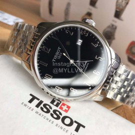 Tissot Black Dial Steel Strap Mechanical Watch For Men