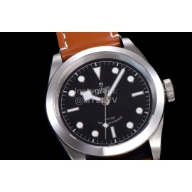 Tudor 41mm Dial Luminous Brown Strap Watch For Men