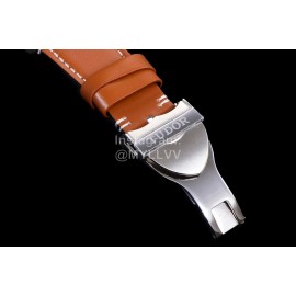 Tudor 41mm Dial Luminous Brown Strap Watch For Men