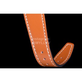 Tudor 41mm Dial Luminous Brown Strap Watch For Men