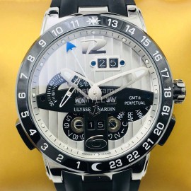 Ulysse Nardin Twa Factory Sapphire Glass 43mm White Dial Watch