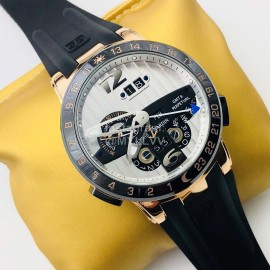 Ulysse Nardin Twa Factory 43mm White Dial Sapphire Glass Watch