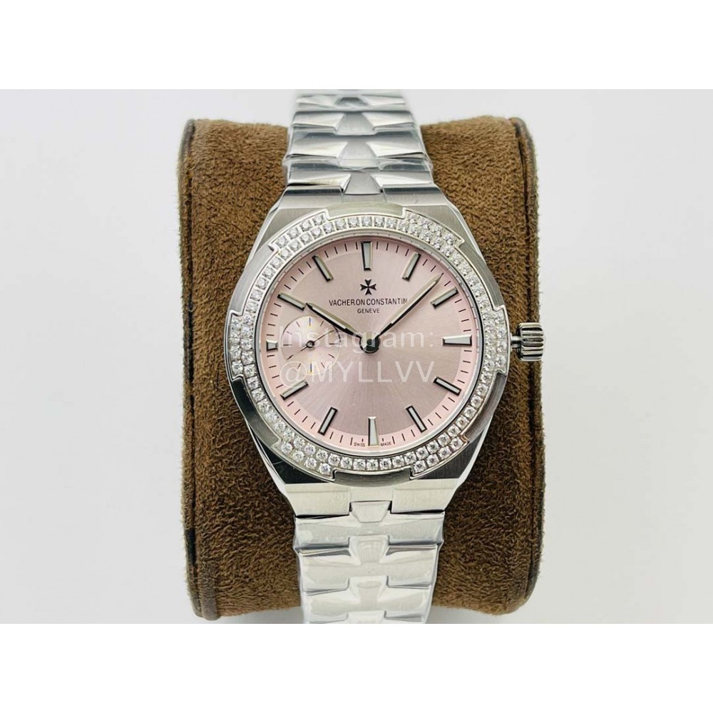 Vacheron Constantin Tws Factory Overseas Diamond Watch Silver