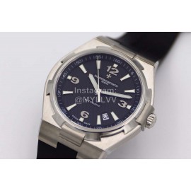 Vacheron Constantin 42mm Navy Dial Leather Strap Luminous Watch