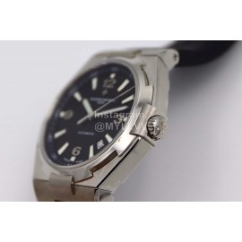 Vacheron Constantin 42mm Navy Dial Leather Strap Luminous Watch