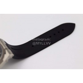 Vacheron Constantin 42mm Navy Dial Leather Strap Luminous Watch