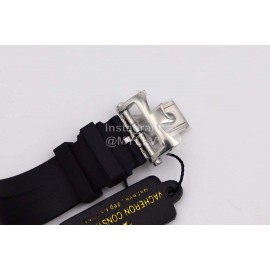 Vacheron Constantin 42mm Navy Dial Leather Strap Luminous Watch