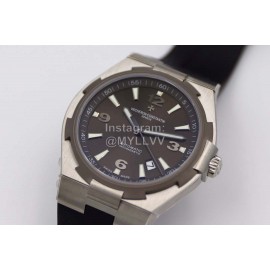 Vacheron Constantin 42mm Coffee Dial Leather Strap Luminous Watch