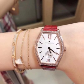 Vacheron Constantin Malte Tonneau Case Diamond Watch Red