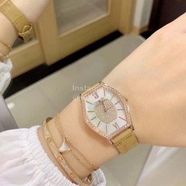 Vacheron Constantin Malte Tonneau Case Diamond Quartz Watch Khaki