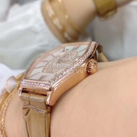 Vacheron Constantin Malte Tonneau Case Diamond Quartz Watch Khaki