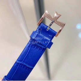 Vacheron Constantin Malte Tonneau Case Diamond Dial Quartz Watch Blue