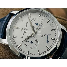 Vacheron Constantin Tw Factory Traditionnelle Navy Leather Strap Watch