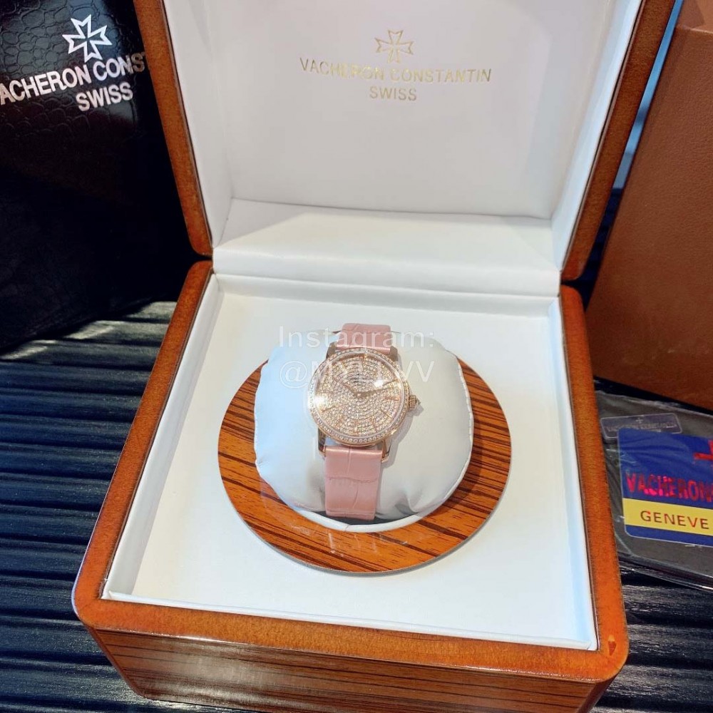 Vacheron Constantin 316 Fine Steel Case Diamond Dial Watch Pink