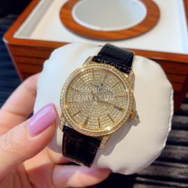 Vacheron Constantin 316 Fine Steel Case Diamond Dial Watch Black