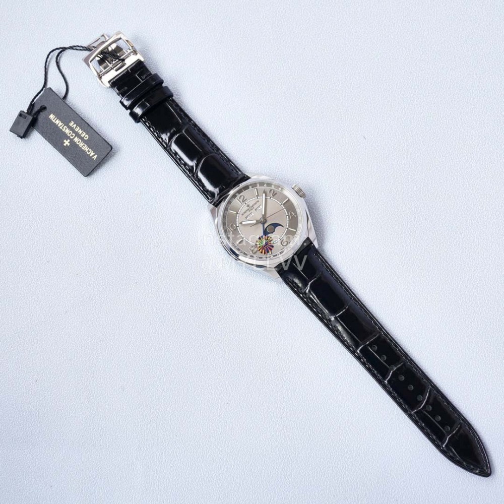 Vacheron Constantin 40mm Dial 316 Fine Steel Round Case Watch Black