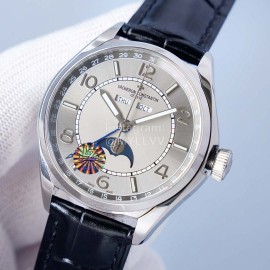 Vacheron Constantin 40mm Dial 316 Fine Steel Round Case Watch Black