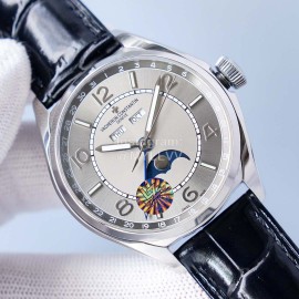 Vacheron Constantin 40mm Dial 316 Fine Steel Round Case Watch Black