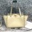 Valentino Small Horizontal Elk Grain Cow Leather Shopping Bag Beige 0037a
