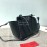Valentino Small Horizontal Elk Grain Cow Leather Shopping Bag Black 0037a