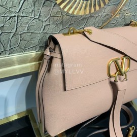 Valentino Fashion Leather Handbag Messenger Bag Pink 0015