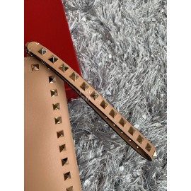 Valentino Fashion Leather Handbag Apricot 1092