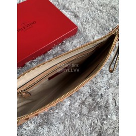 Valentino Fashion Leather Handbag Apricot 1092