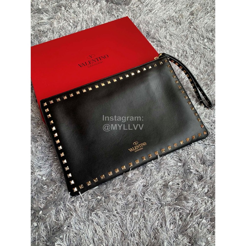 Valentino Fashion Leather Handbag Black 1092