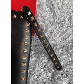 Valentino Fashion Leather Handbag Black 1092