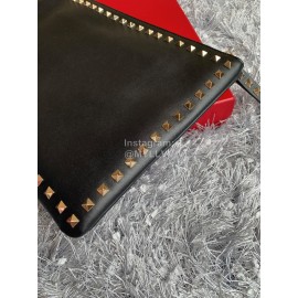 Valentino Fashion Leather Handbag Black 1092