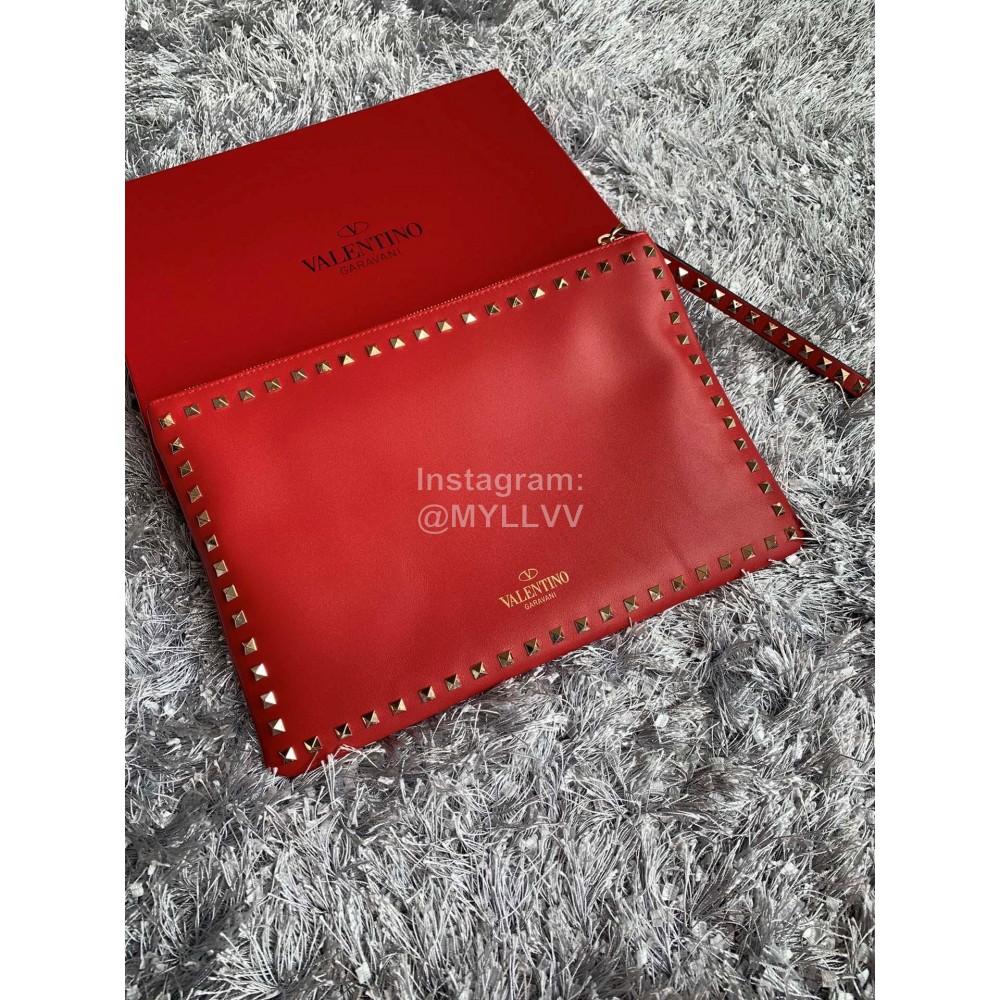 Valentino Fashion Leather Handbag Red 1092