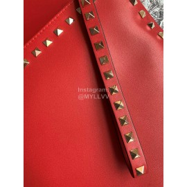 Valentino Fashion Leather Handbag Red 1092