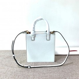 Valentino Small Calf Tote Bag White 2022s