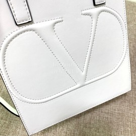 Valentino Small Calf Tote Bag White 2022s