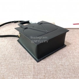 Valentino Small Calf Tote Bag Black 2022s