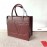 Valentino Large Calf Tote Bag Wine Red 2022l