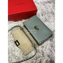 Valentino Fashion Leather Flip Messenger Bag Green 0181