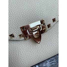 Valentino Fashion Leather Flip Messenger Bag White 0181