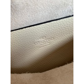 Valentino Fashion Leather Flip Messenger Bag White 0181