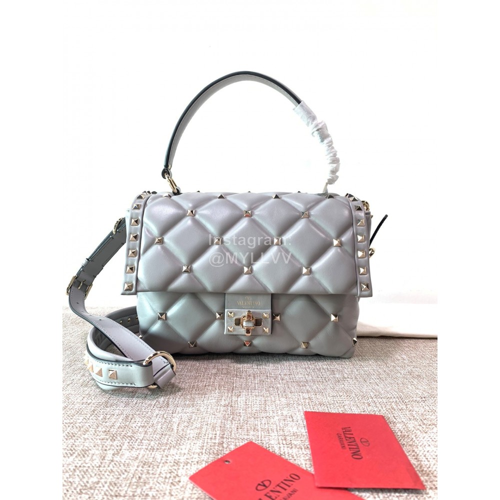 Valentino Fashion Leather Handbag Messenger Bag For Women Blue 0055