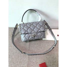 Valentino Fashion Leather Handbag Messenger Bag For Women Blue 0055