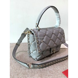 Valentino Fashion Leather Handbag Messenger Bag For Women Blue 0055